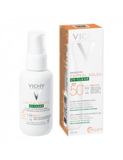 Vichy Capital Soleil UV-Clear Λεπτόρρευστο Αντηλιακό Κατά Των Ατελειών SPF50+ 40 ml
