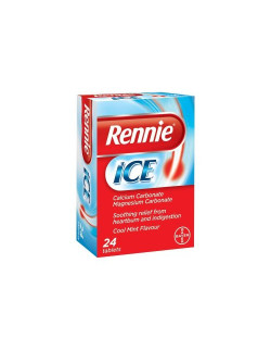 Bayer Rennie Ice Αντιόξινο μασώμενο δισκίο, 24chew.tabs