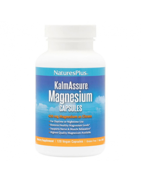 Natures Plus KalmAssure Magnesium Συμπλήρωμα Διατροφής Μαγνήσιο κιτρικό 420mg, 120 veg.caps