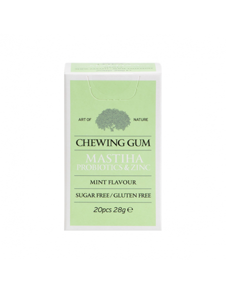 Mastiha Shop Chewing Gum Mastiha, Probiotics & Zinc με Μαστίχα και Προβιοτικά 20chewingtabs Μέντα