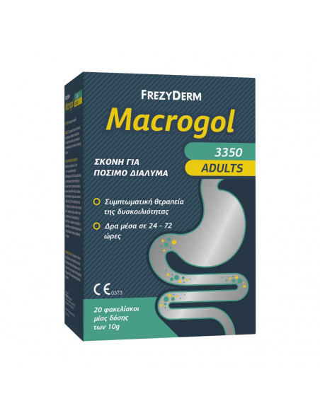 Frezyderm Macrogol Adults 3350 Σκόνη για Πόσιμο Διάλυμα για την Δυσκοιλιότητα 20x10gr sackets