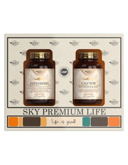 Sky Premium Life Set Osteodome 60tabs & Calcium, Magnesium, Zinc 60tabs
