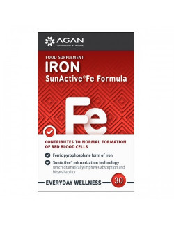 Agan Iron SunActive Fe Formula Συμπλήρωμα Διατροφής Σιδήρου 30veg. caps