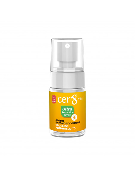 Cer'8 Ultra Protection Spray Mini Άοσμο Εντομοαπωθητικό 30 ml