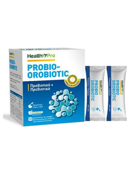 HEALTH PRO Probio-Orobiotic Direct, Συμπλήρωμα Διατροφής Με Προβιοτικά & Πρεβιοτικά 20 Φακελίσκοι