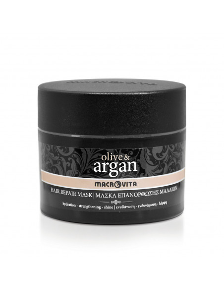 Macrovita Argan & Olive Hair Mask Μάσκα επανόρθωσης μαλλιών 200ml