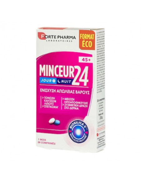 Forte Pharma Minceur24 45+ Συμπλήρωμα διατροφής για ενίσχυση της απώλειας βάρους 56tabs