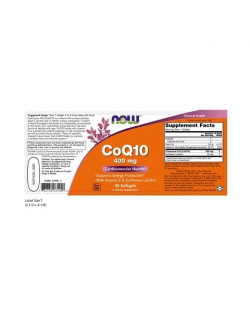 Now CoQ10 400 mg Vitamin E Συνένζυμο Q10, Βιταμίνη Ε 30softgels