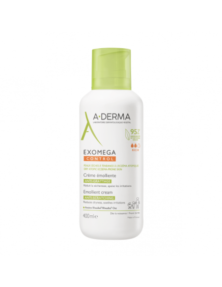 A-Derma Exomega Control Creme Μαλακτική Κρέμα κατά του Κνησμού, 400ml