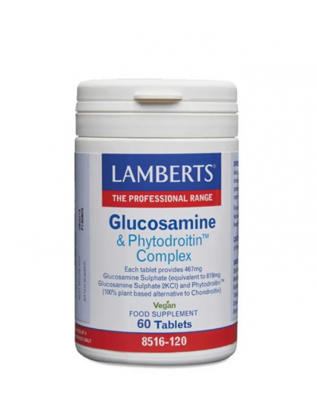 Lamberts Glucosamine & Phytodroitin Complex  Θειϊκή γλυκοζαμίνη φυτοδροϊτίνη για υγιείς αρθρώσεις 60tabs