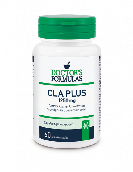 Doctor's Formulas CLA Plus 1250mg Συμπλήρωμα διατροφής με Καρδαμέλαιο για την ισορροπία του σωματικού βάρους, 60softcaps