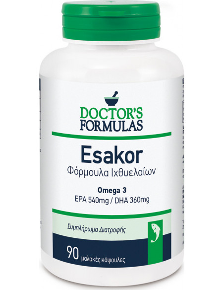 Doctor's Formulas Esakor ωμέγα-3 λιπαρά για την υγεία της καρδιάς  90softgels