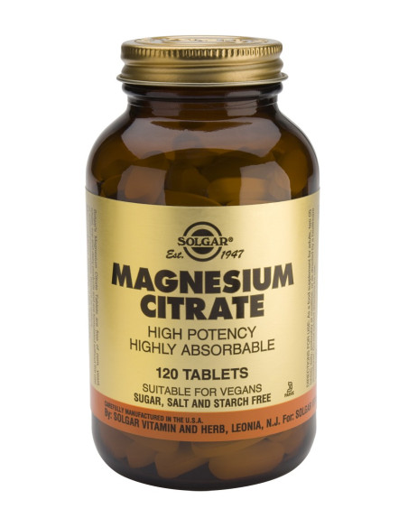 Solgar Magnesium Citrate 200mg Tabs 120s