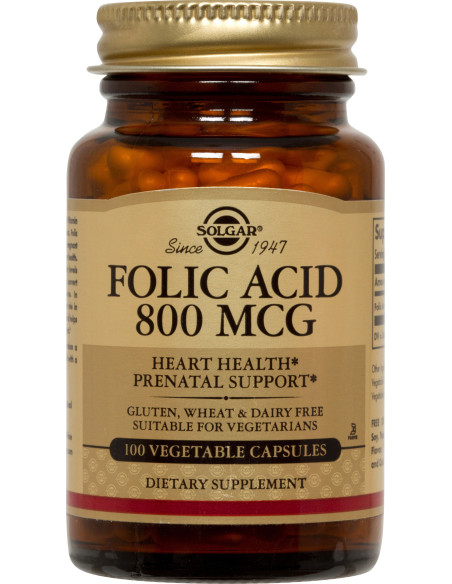Solgar Folic Acid 800 mcg, 100 tabs