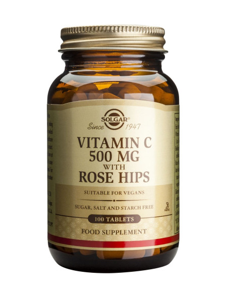 Solgar Vitamin C 500mg with Rose Hips Tabs 100s