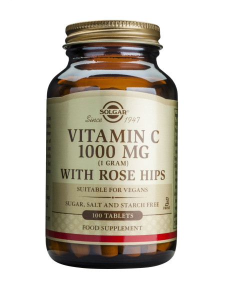 Solgar Vitamin C 1000mg with Rose Hips C Tabs 100s