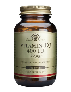 Solgar Vitamin D-3 400 iu Softgels 100s
