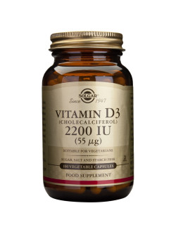 Solgar Vitamin D-3 2200 iu Veg.Caps 100s