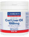 LAMBERTS Cod Liver Oil 1000mg 180 Caps