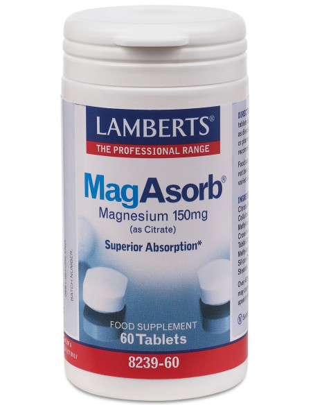 LAMBERTS MAG ASORB (as Citrate-κιτρικό μαγνήσιο) 60Tabs