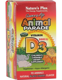 NATURE' S PLUS Animal Parade Vitamin D3 500iu 90 Animals