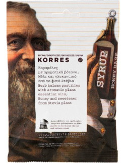 KORRES Herb Balsam Pastilles with Aromatic Plant Essential oils, Honey and Stevia 16 Pastilles