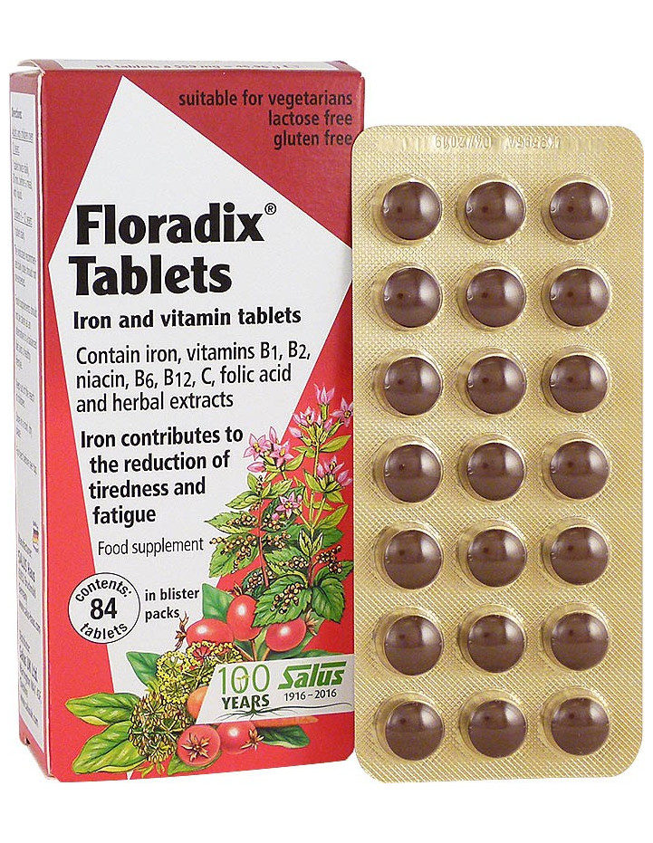 Salus Floradix Iron & Vitamin Tablets 84 Τabs