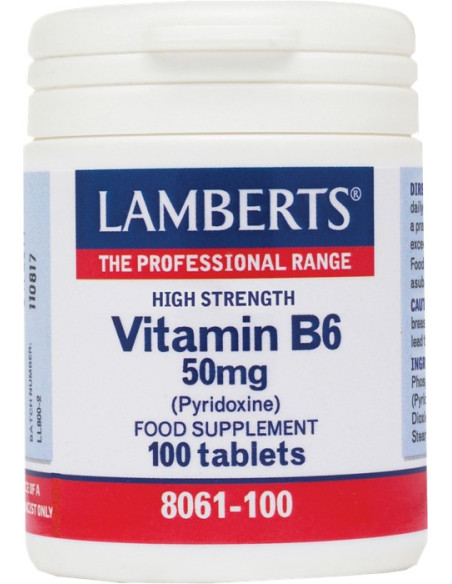 LAMBERTS B-6 50 mg  (Pyridoxine) 100tabs