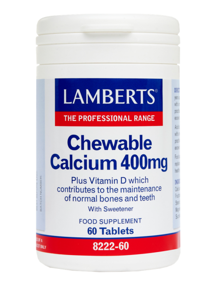 LAMBERTS Chewable Calcium 400mg 60 Tabs