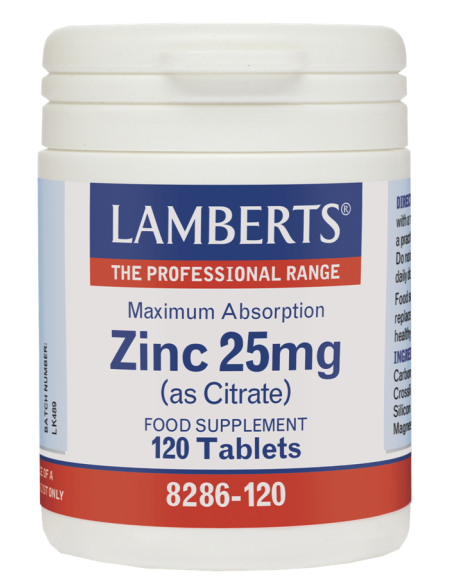 LAMBERTS Zinc 25mg (as Citrate) 120 Tabs