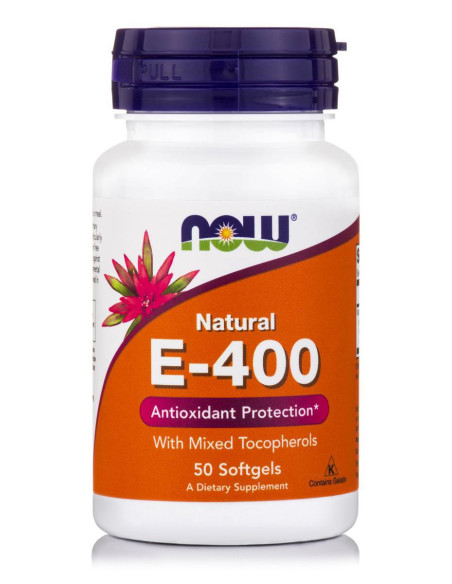 NOW E-400 Natural Mixed Tocopherols 50 Softgels