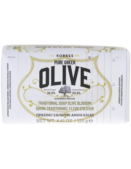 KORRES Pure Greek Olive Traditional Soap Olive Blossom - Σαπούνι Άνθη Ελιάς 125g